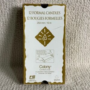 Colony Formal Candles‎ Vintage Champagne Dinner Taper Candles 8 Count 10 Inch